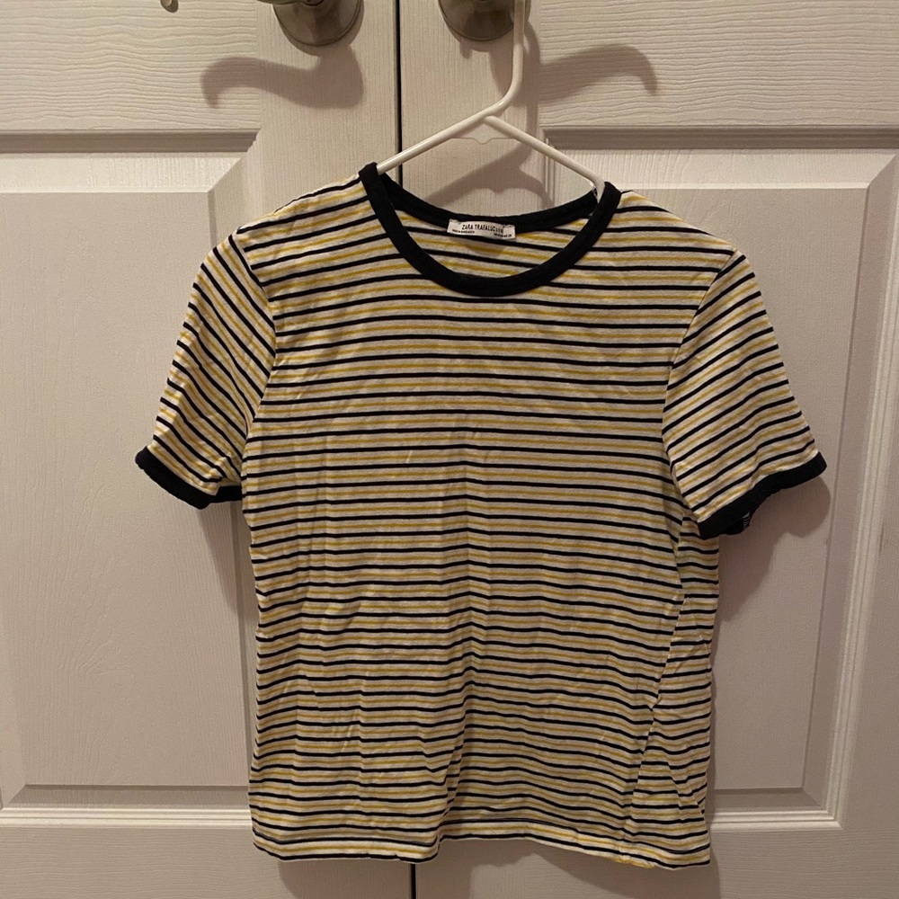 zara striped short sleeved tee